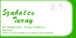 szabolcs turay business card